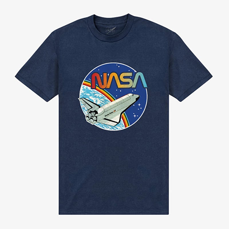 T-Shirt Merch Park Agencies - NASA Rainbow Unisex T-Shirt Navy