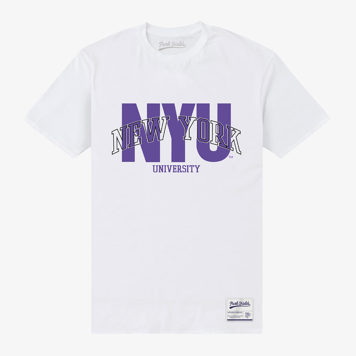 T-Shirts Merch Park Agencies - New York University Script Unisex T-Shirt White