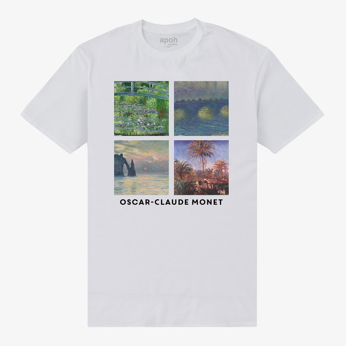 T-Shirts Merch Park Agencies - APOH Oscar-Claude Monet Unisex T-Shirt White