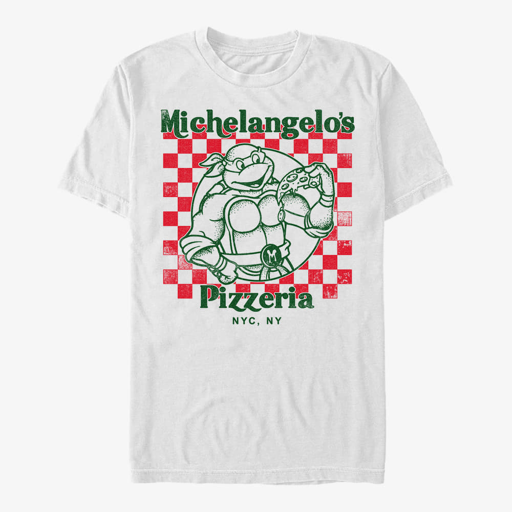 T-shirts Merch Paramount Nickelodeon - Mikeys Pizza Unisex T-Shirt White