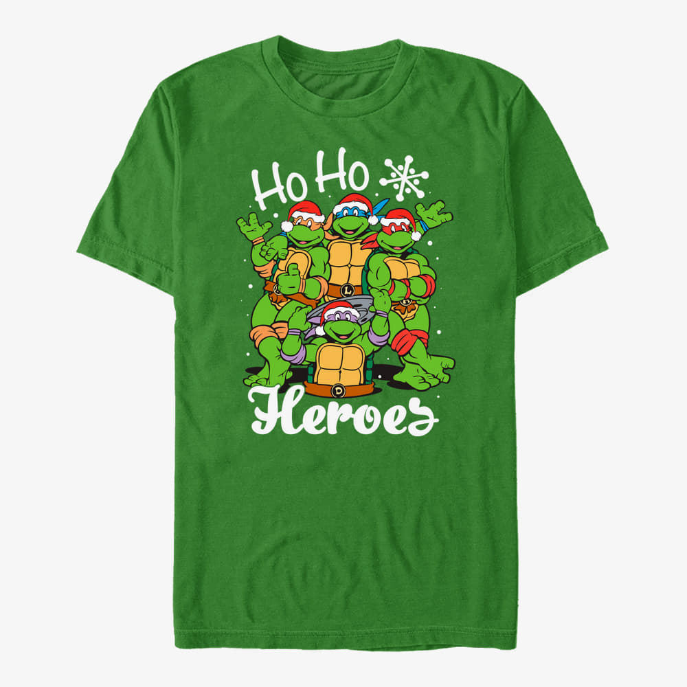 Magliette Merch Nickelodeon Teenage Mutant Ninja Turtles - Ho Ho Turtles Unisex T-Shirt Kelly Green
