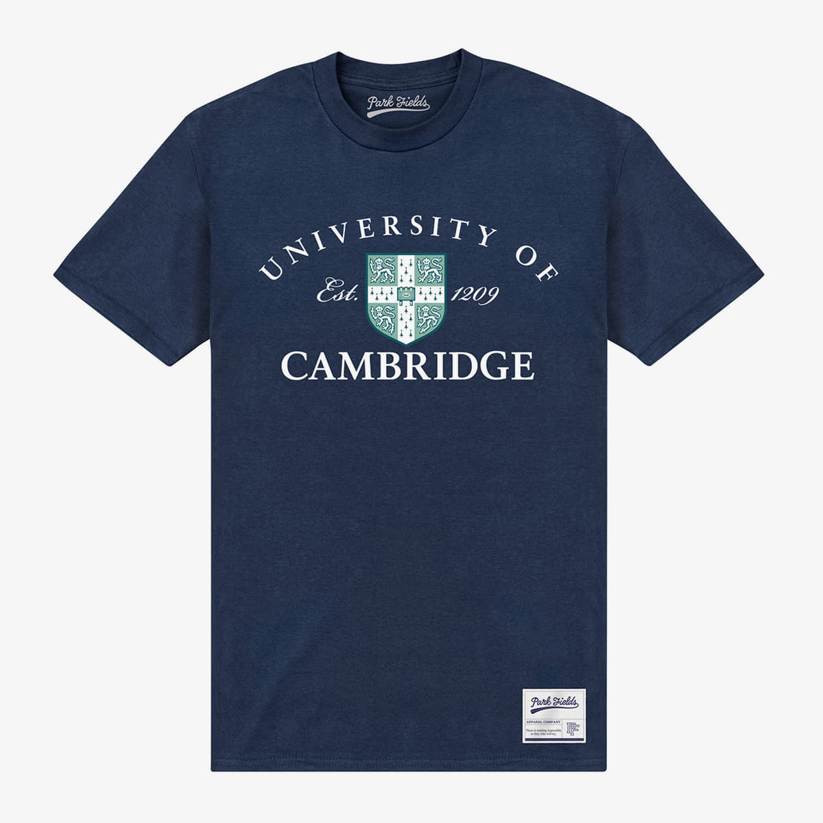 T-Shirts Merch Park Agencies - University Of Cambridge Est 1209 Unisex T-Shirt Navy