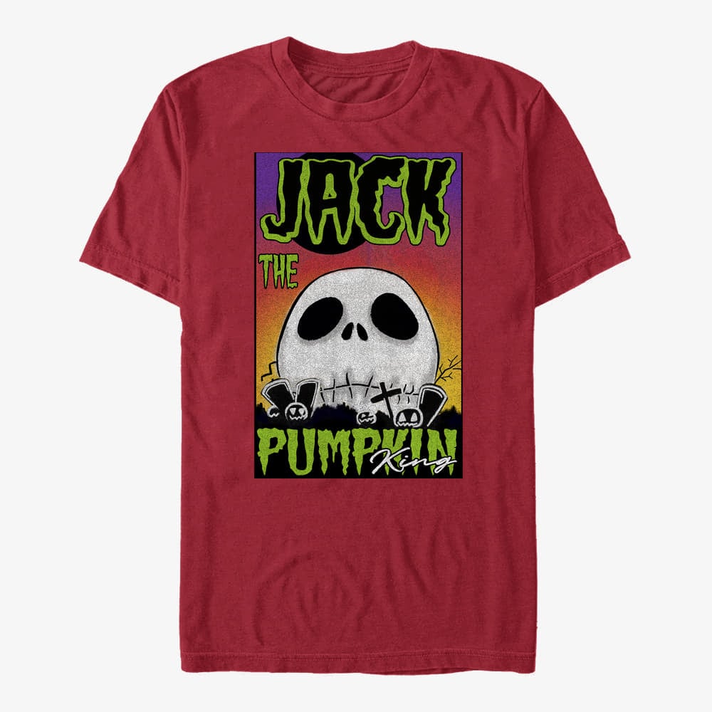 T-särgid Merch Disney Nightmare Before Christmas - JACK BIG SKULL Unisex T-Shirt Brick Red