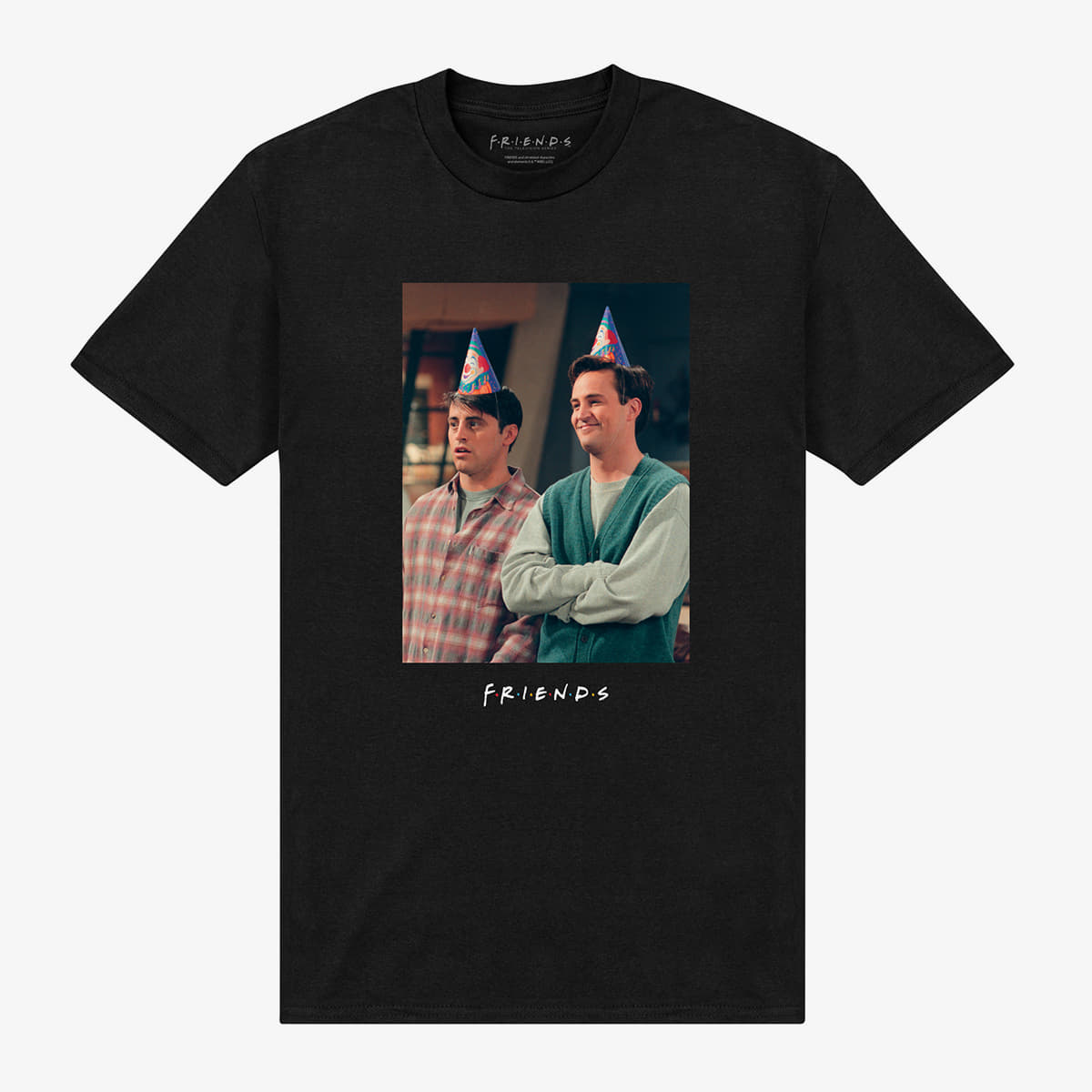 Tričká Merch Park Agencies - Friends Joey & Chandler Unisex T-Shirt Black