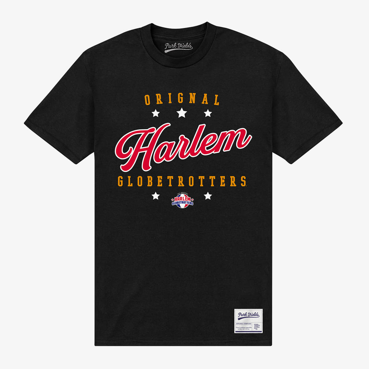 T-Shirts Merch Park Agencies - Harlem Globetrotters Script Unisex T-Shirt Black