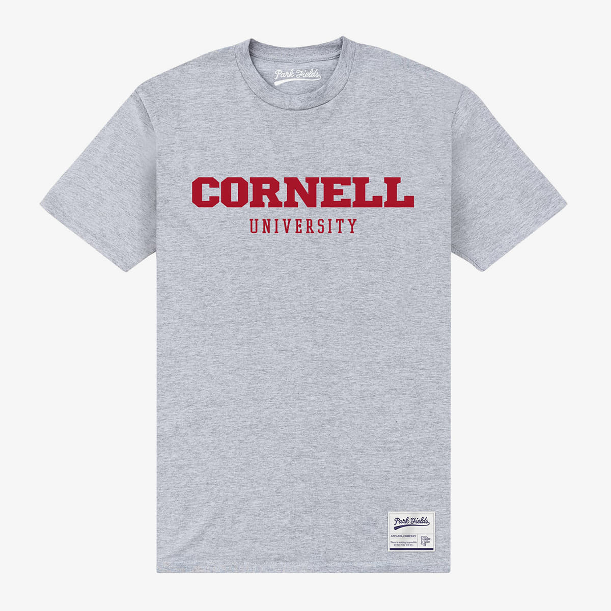 Marškinėliai Merch Park Agencies - Cornell University Script Unisex T-Shirt Sport Grey