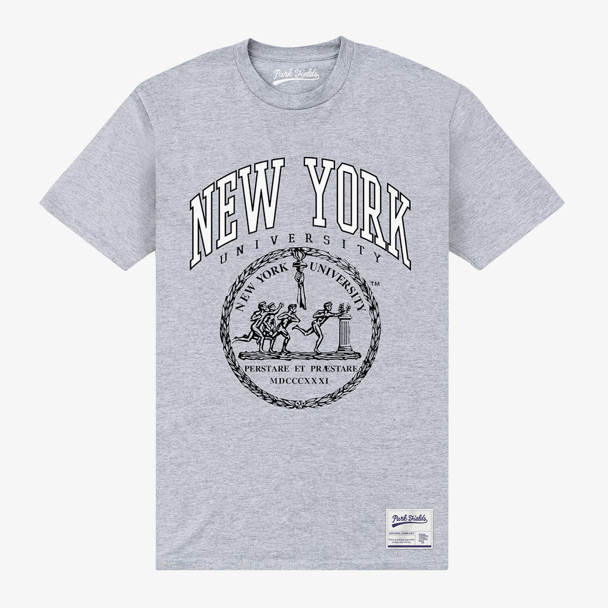 majice kratkih rukava Merch Park Agencies - New York University Crest Unisex T-Shirt Sport Grey