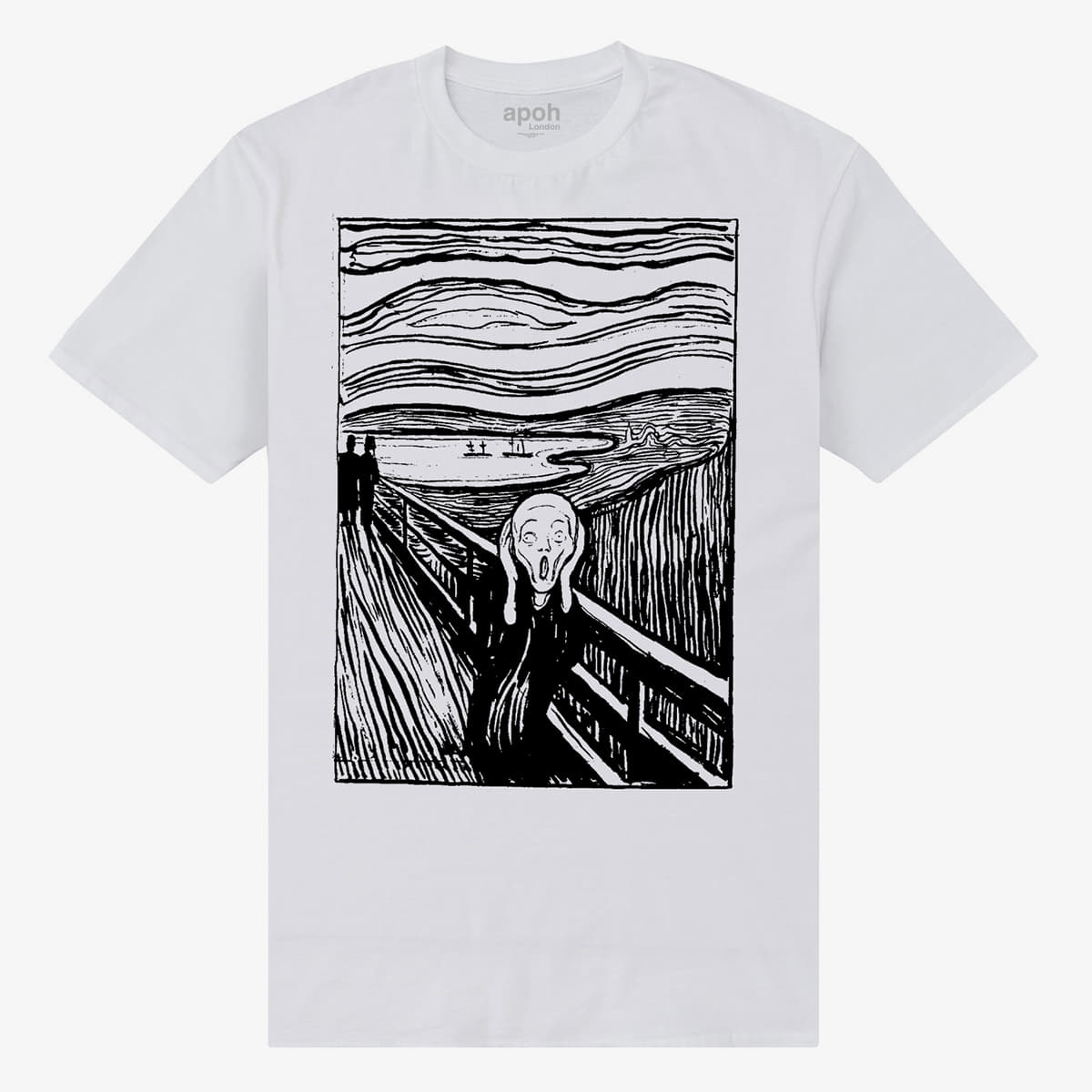 T-shirts Merch Park Agencies - APOH Munch Lino Unisex T-Shirt White