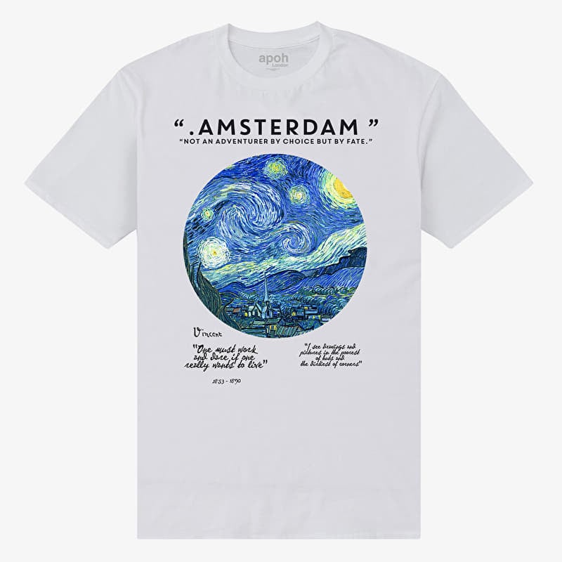 T-Shirt Merch Park Agencies - APOH Van Gogh Amsterdam Unisex T-Shirt White