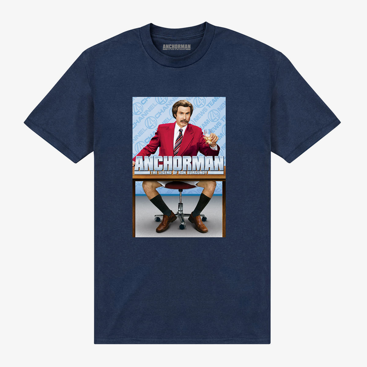 T-shirts Merch Park Agencies - Anchorman Ron Burgundy Unisex T-Shirt Navy