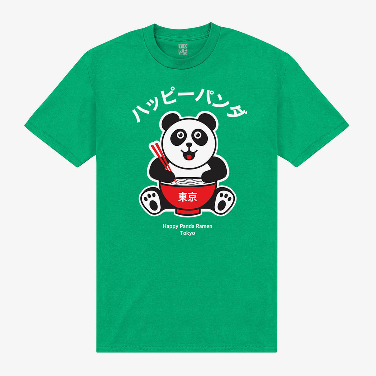 Pólók Merch Park Agencies - TORC Happy Panda Unisex T-Shirt Irish Green