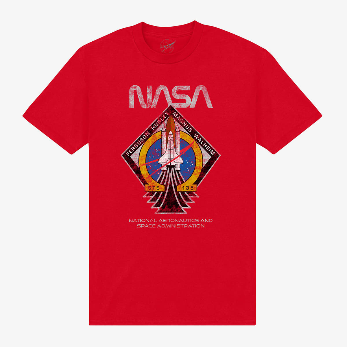 T-shirts Merch Park Agencies - NASA STS135 Unisex T-Shirt Red
