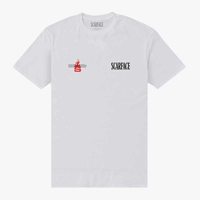 T-Shirt Merch Scarface - Scarface Red Photo Unisex T-Shirt White