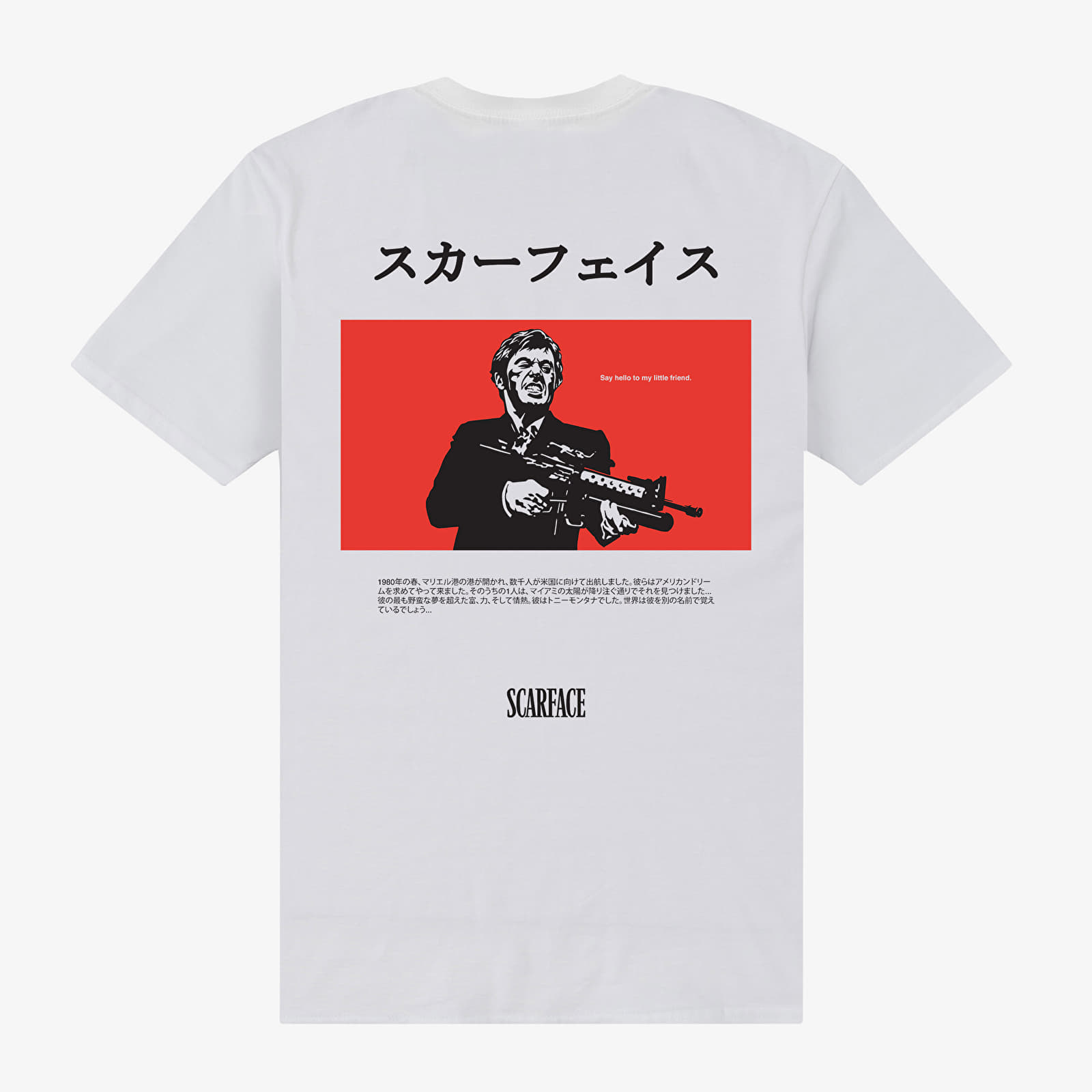 T-shirts Merch Scarface - Scarface Red Photo Unisex T-Shirt White