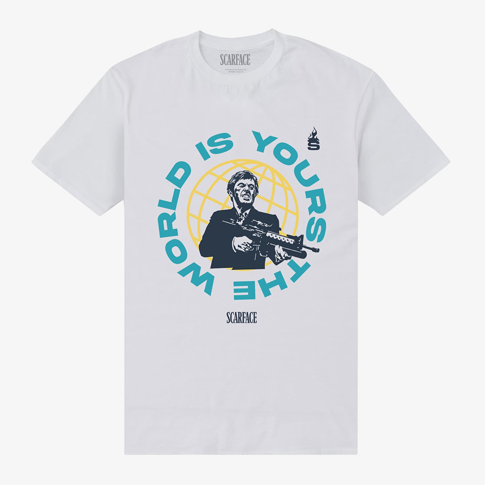 Magliette Merch Scarface - Scarface The World Is Yours Unisex T-Shirt White
