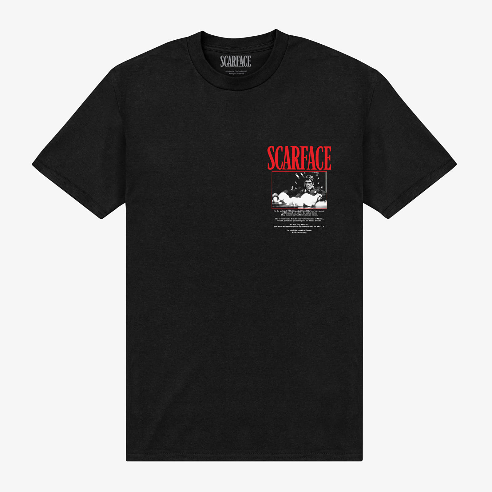 Tričká Merch Scarface - Scarface Photo Unisex T-Shirt Black