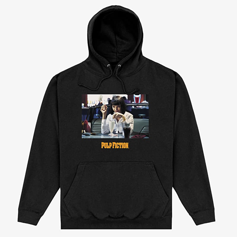 Sweatshirt Merch Pulp Fiction - Pulp Fiction Mia Wallace Unisex Hoodie Black