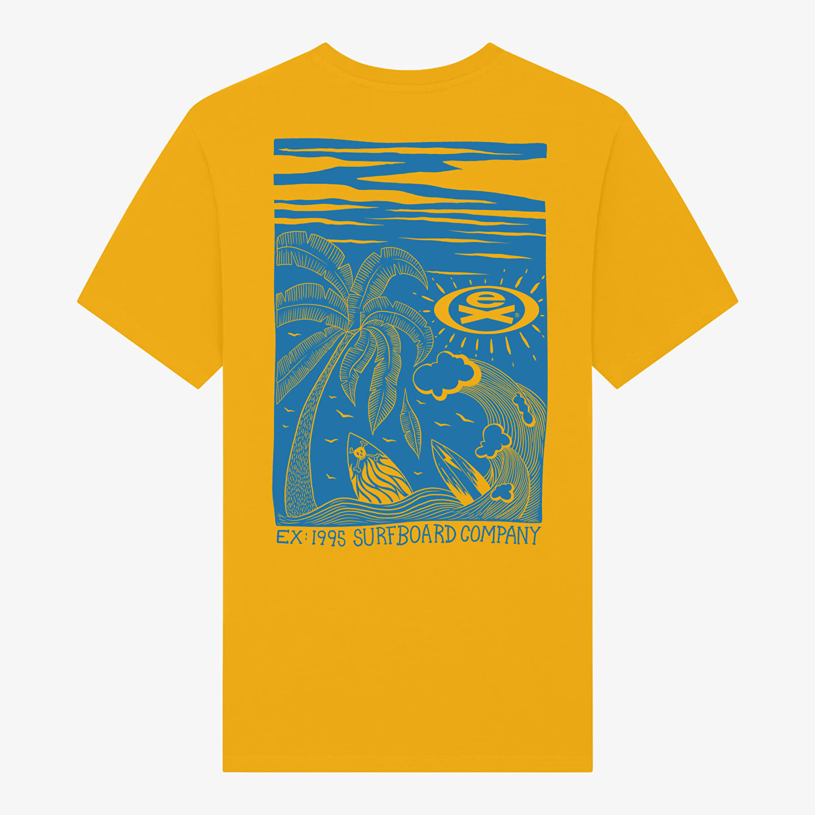 Pólók Merch Extreme - EX Surfboard co Unisex T-Shirt Yellow