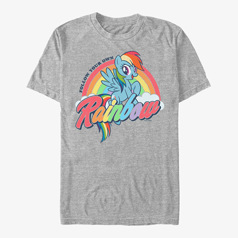 T-shirt Merch Hasbro Vault My Little Pony - Rainbow Unisex T-Shirt Heather Grey