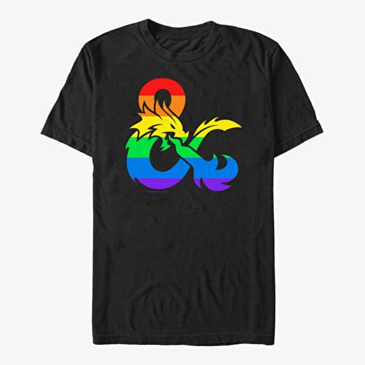 T-shirt Merch Dungeons & Dragons - Pride Flag Logo Unisex T-Shirt Black
