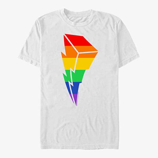 T-shirt Merch Hasbro Vault Power Rangers - Rainbow Lightning Unisex T-Shirt White