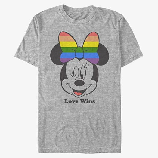 Tricou Merch Disney Classics Mickey Classic - Love Wins Unisex T-Shirt Heather Grey
