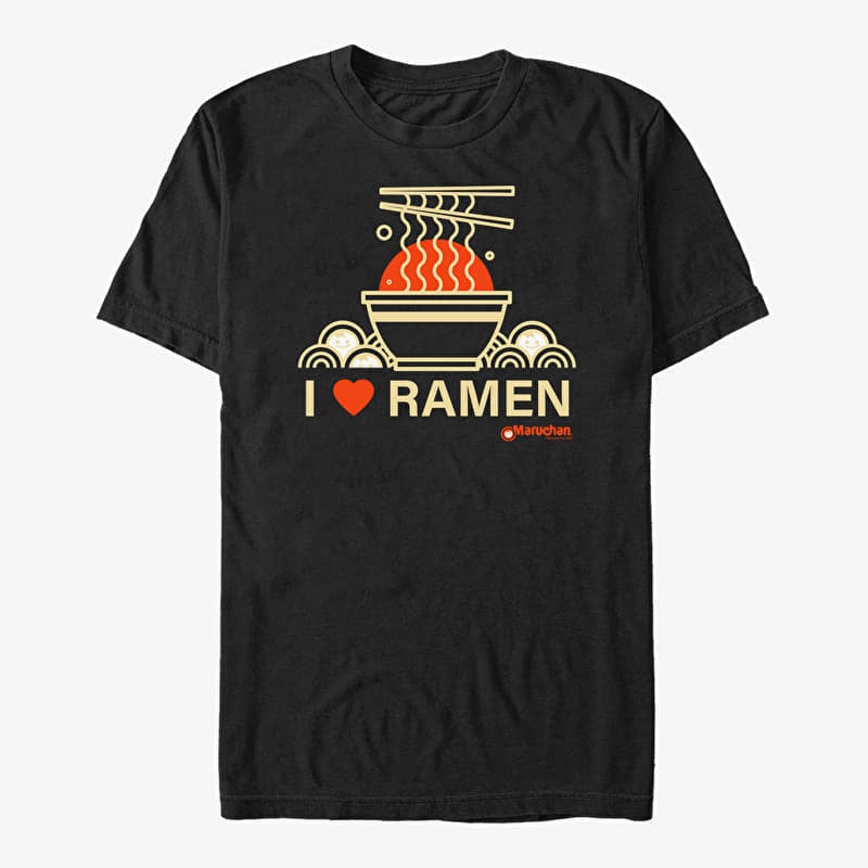 T-Shirt Merch Maruchan - HEART RAMEN 4EVA - MUMA0DKMSC_01CHH Unisex T-Shirt Black