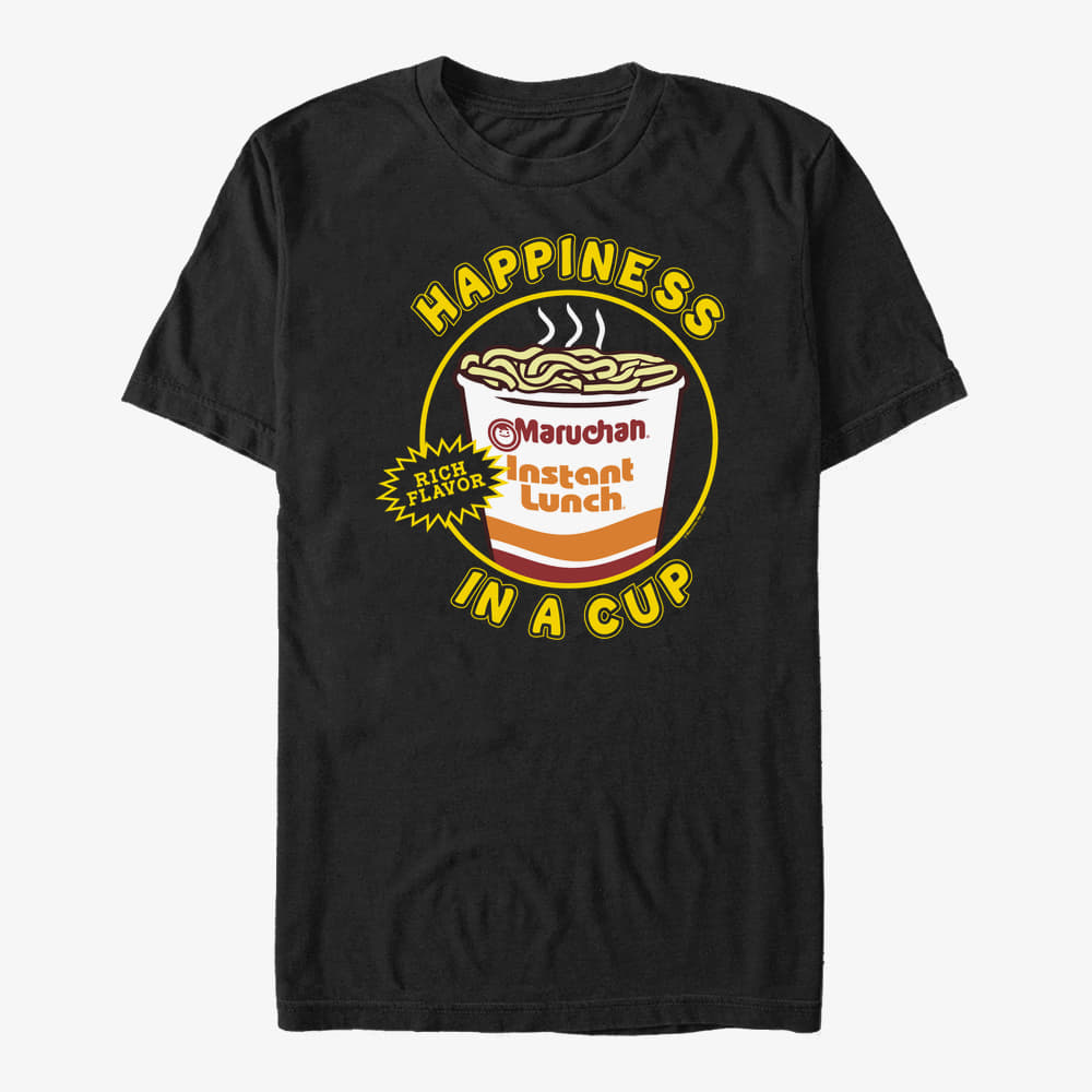 T-shirts Merch Maruchan - HAPPINESS IN A CUP - MUMA0BSYSC_62RED Unisex T-Shirt Black