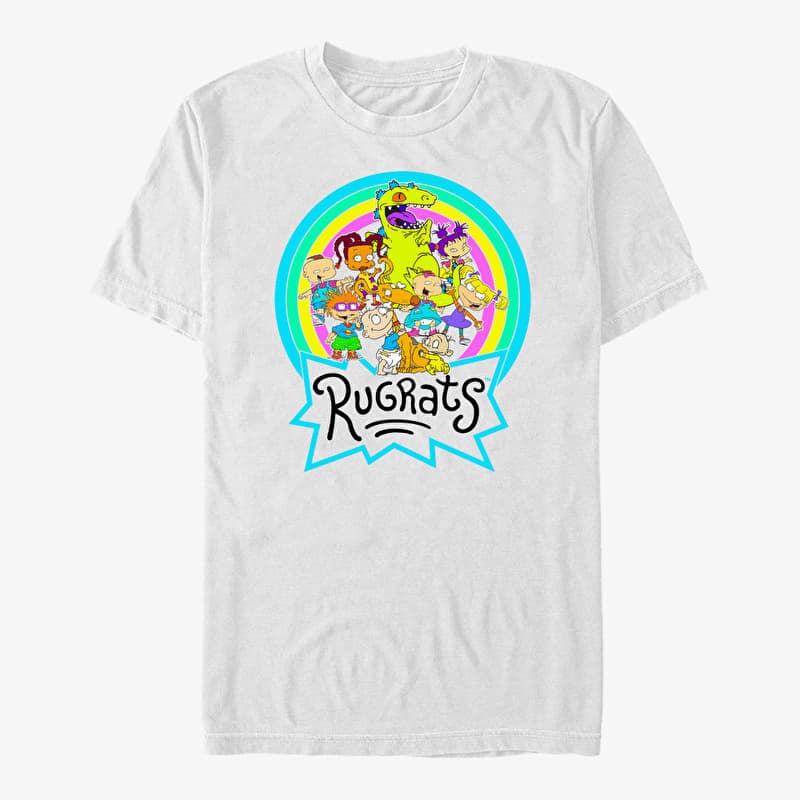 Camiseta Merch Nickelodeon Rugrats - Rainbow Rug Group Unisex T-Shirt White