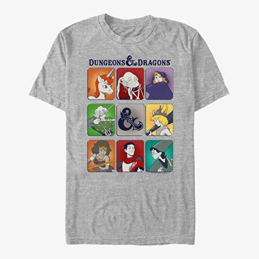 T-shirt Merch Dungeons & Dragons - Character Squares Unisex T-Shirt Heather Grey