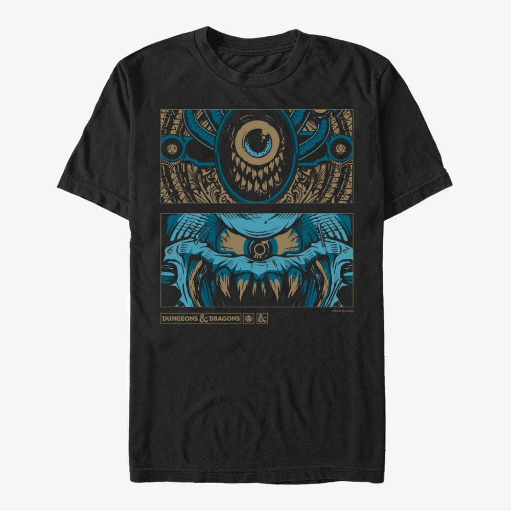 Tričká Merch Dungeons & Dragons - Beholder Panel Unisex T-Shirt Black