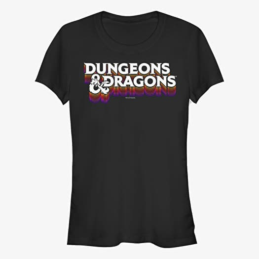 T-shirt Merch Dungeons & Dragons - LOGO 70's RETRO COLORS Women's T-Shirt Black