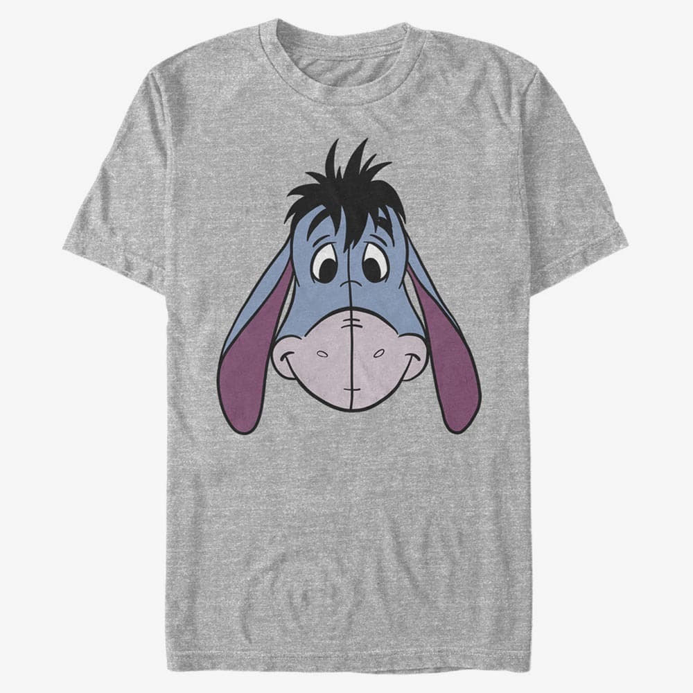Camisetas Merch Disney Classics Winnie The Pooh - Eyore Big Face Unisex T-Shirt Heather Grey