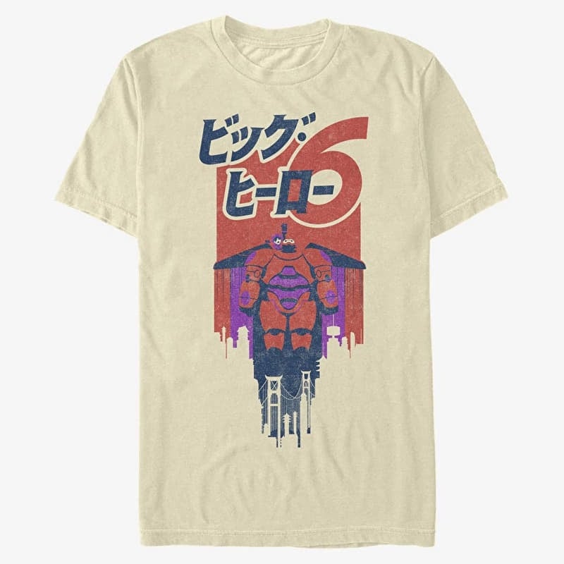 T-shirt Merch Disney Big Hero 6 Movie - Four Color Hero Unisex T-Shirt Natural
