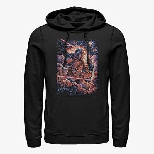 Sweatshirt Merch Star Wars: The Mandalorian - Mando Painted Starries Unisex Hoodie Black