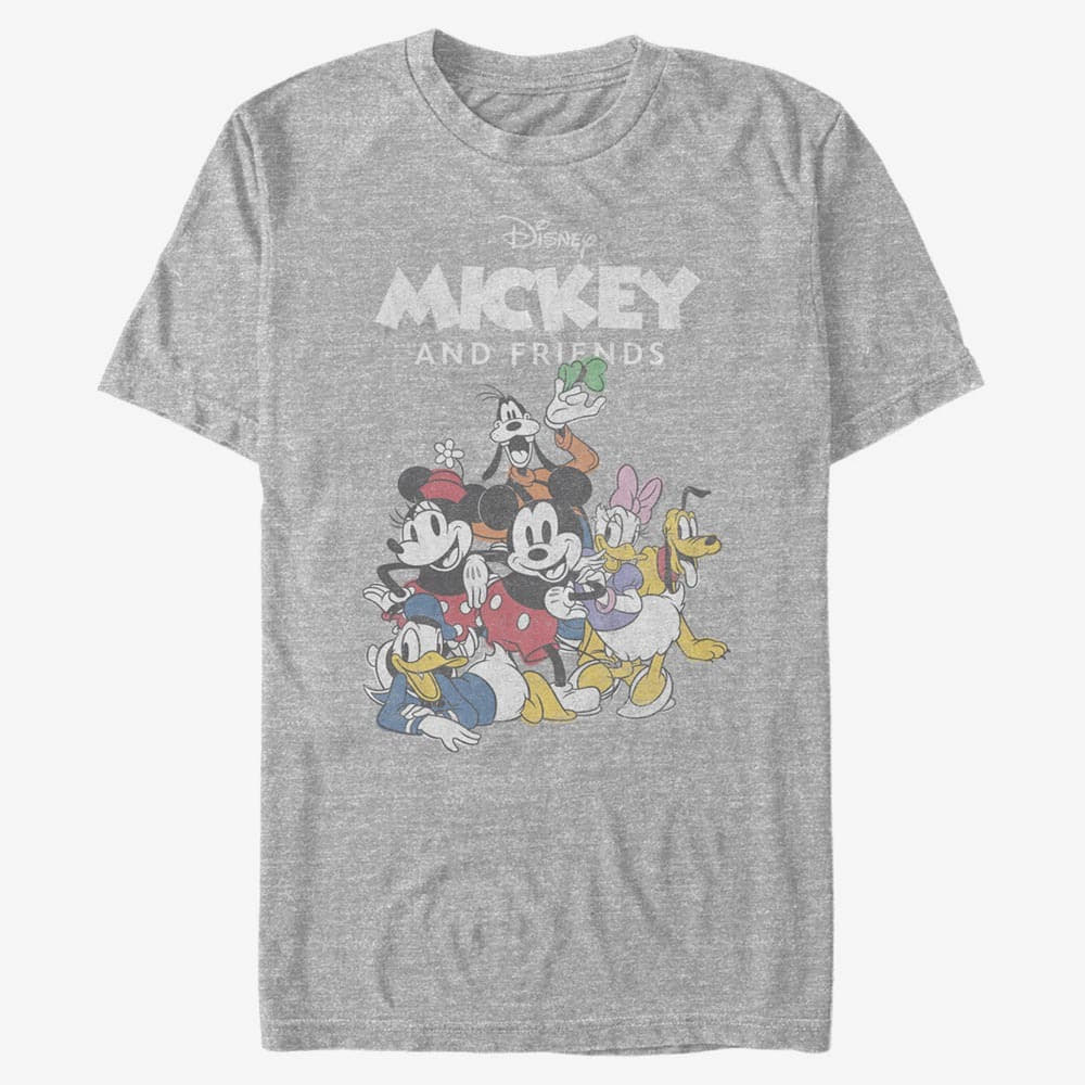 T-särgid Merch Disney Classics Mickey & Friends - MICKEY FREINDS GROUP Unisex T-Shirt Heather Grey