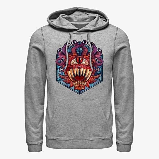 Sweatshirt Merch Dungeons & Dragons - Eye of the Beholder Glass Unisex Hoodie Heather Grey