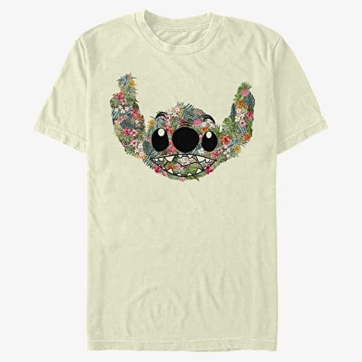 T-shirt Merch Disney Lilo & Stitch - Stitch Floral Unisex T-Shirt Natural