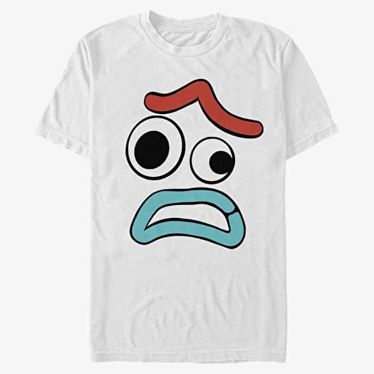 Majica Merch Pixar Toy Story 4 - Big Face Scared Forky Unisex T-Shirt White