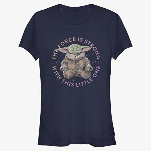 T-Shirts Merch Star Wars: The Mandalorian - Grogu Force Women\'s T-Shirt  Navy Blue | Queens