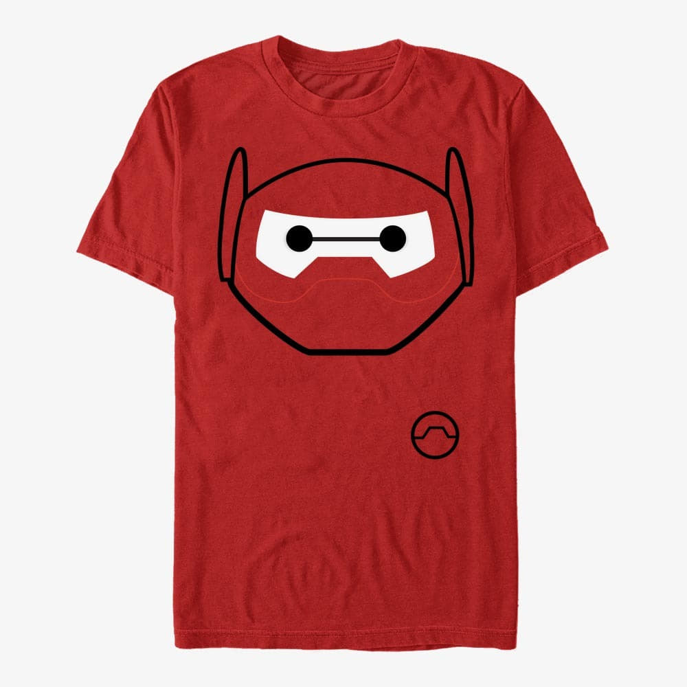 Koszulki Merch Disney Big Hero 6 Movie - Costume Eyes Unisex T-Shirt Red