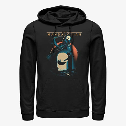Sweatshirt Merch Star Wars: The Mandalorian - First Encounter Unisex Hoodie Black