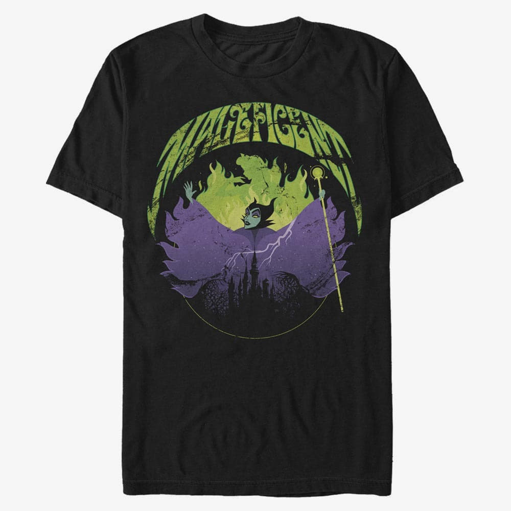 Magliette Merch Disney Sleeping Beauty - Maleficent Rock Unisex T-Shirt Black