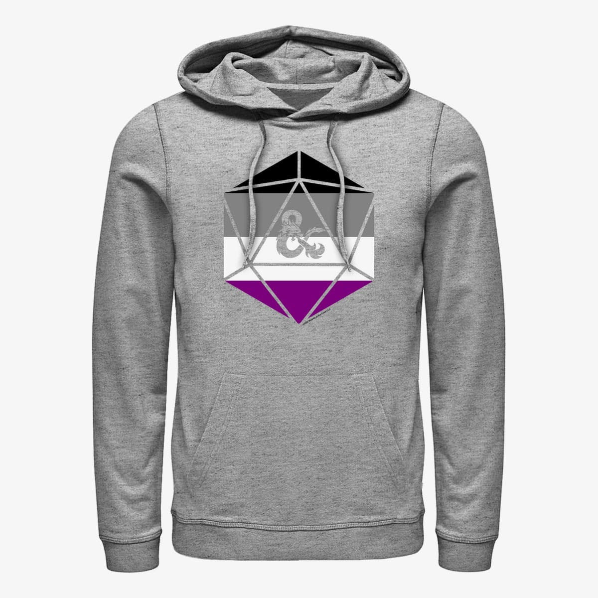 Bluzy Merch Dungeons & Dragons - Ace Ampersand Unisex Hoodie Heather Grey