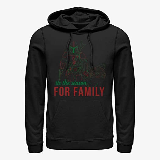 Merch Star Wars: The Mandalorian - Family Time Unisex Hoodie Black