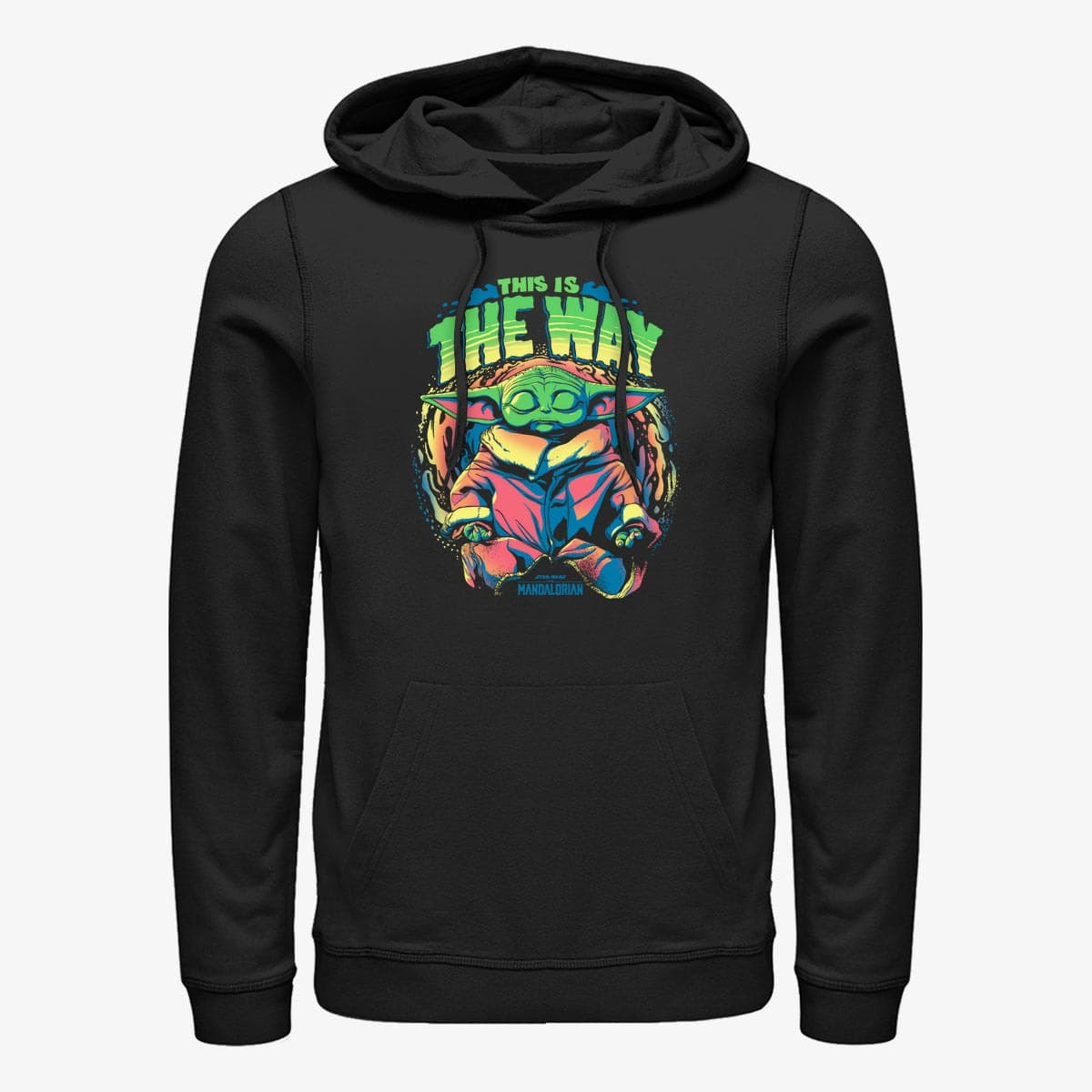 Mikiny Merch Star Wars: The Mandalorian - Meditation Unisex Hoodie Black