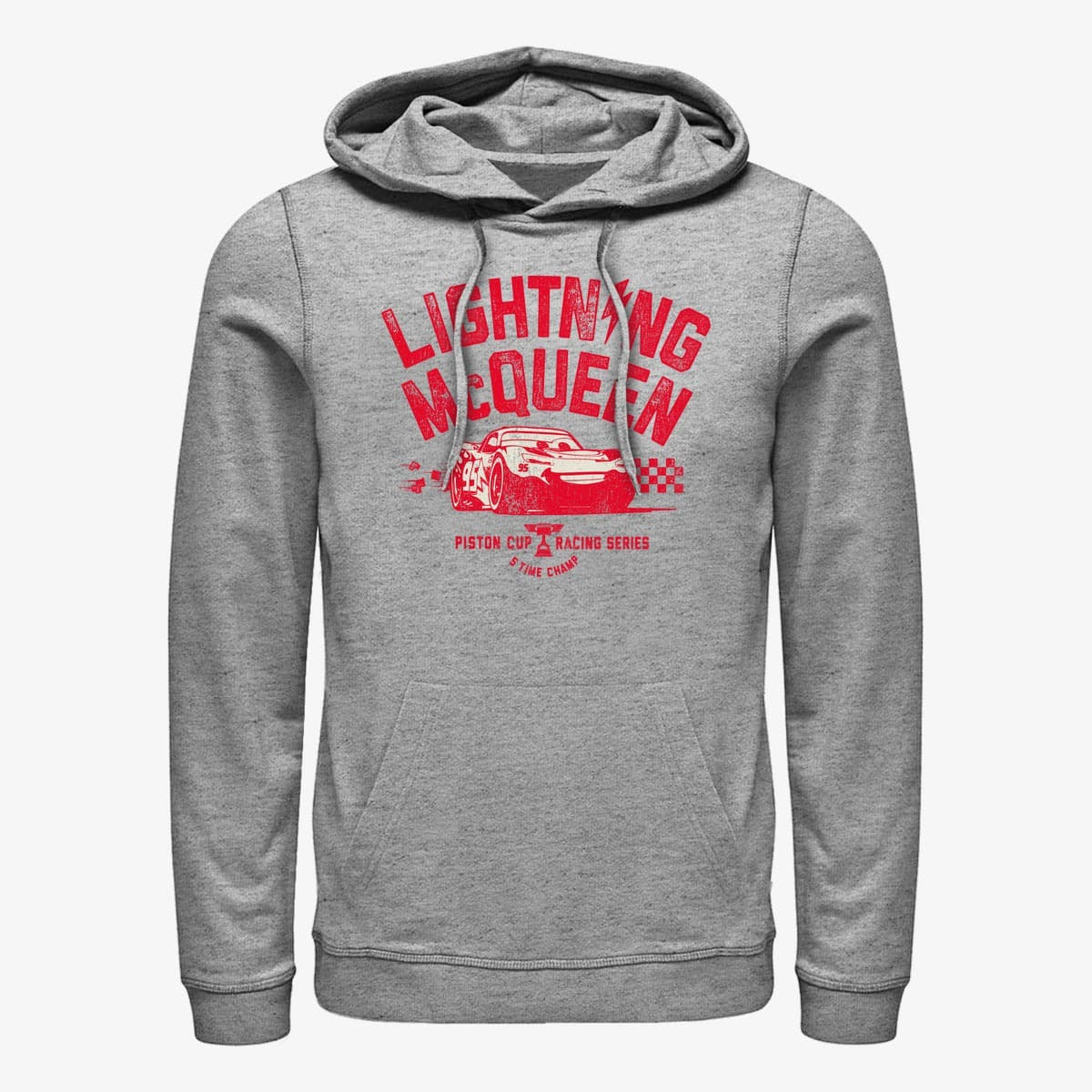 Mikiny Merch Pixar Cars 3 - Piston Cup Champ Unisex Hoodie Heather Grey