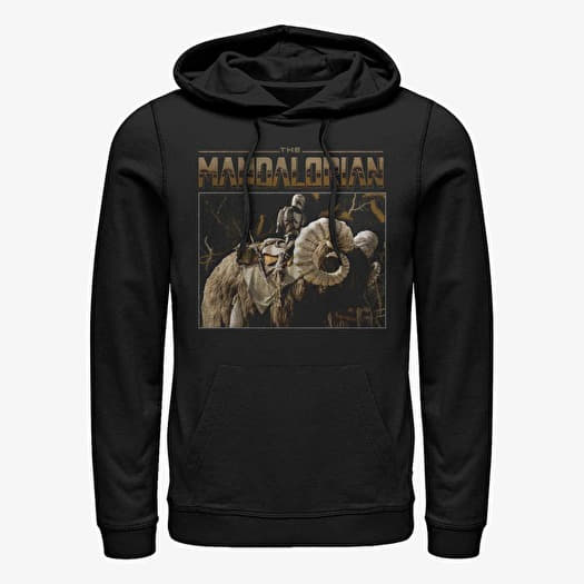 Sweatshirt Merch Star Wars: The Mandalorian - Bantha Ride Unisex Hoodie Black