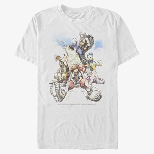 T-shirt Merch Disney Kingdom Hearts - Group In the Clouds Unisex T-Shirt White