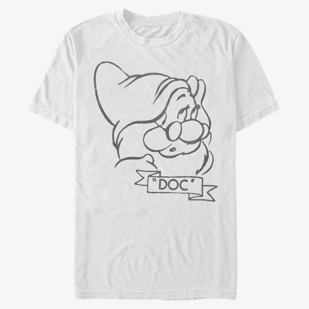 Tričká Merch Disney Snow White - Doc Unisex T-Shirt White